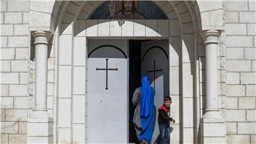 Eingang einer Kirche in Gaza. (Symbolbild)