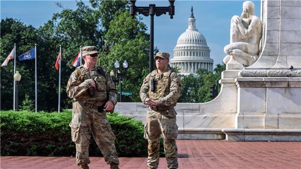 Washington verklagt US-Regierung wegen Eingriff bei Polizei Einheiten der Nationalgarde sollen mit ihrer Präsenz Sicherheit und Ordnung in der US-Hauptstadt vermitteln.