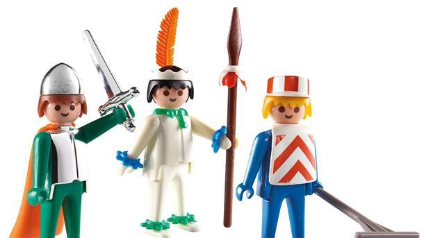 Einige der ersten Figuren, die von Playmobil hergestellt wurden.
