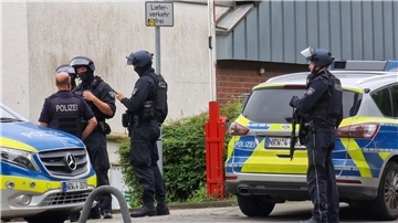 Einsatzkräfte der Polizei am 1. Juni in Hagen im Einsatz.