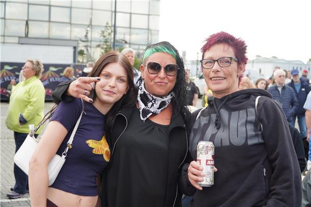 Emma, Nici und Claudia (von links) hatten Bock auf Rock. 