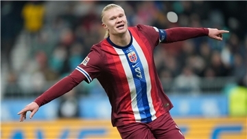 Erling Haaland hat erneut für Norwegen getroffen.