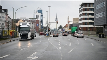 Die Columbusstraße in Bremerhaven.