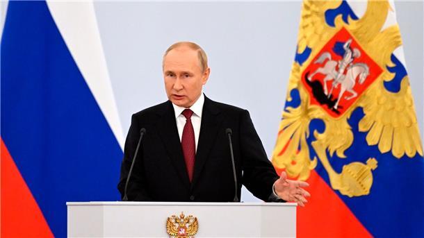 Putin erklärt ukrainische Gebiete zu russischem Staatsgebiet „Es gibt nichts Wichtigeres als der Wille von Millionen, in ihre historische Heimat zurückzukehren“: Kremlchef Wladimir Putin.