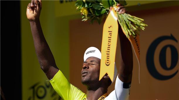 Krachende Niederlage für Roglic - Girmay mit drittem Sieg Es ist bereits der dritte Sprint-Sieg für Biniam Girmay von Intermarche Wanty.