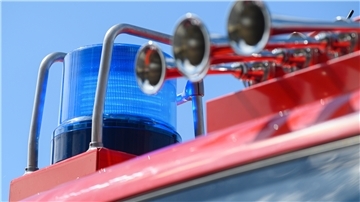 Blaulicht am Feuerwehrauto