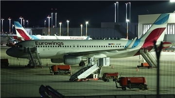 Eurowings-Maschinen auf dem Flughafen Hamburg.