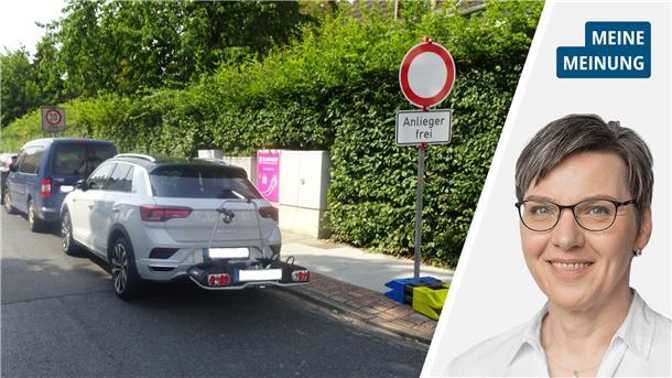 Autofahrer-Ärger zur Sail: Regeln sind kein Selbstzweck Collage Bild eines Falschparkers / Porträt Andrea Vogt