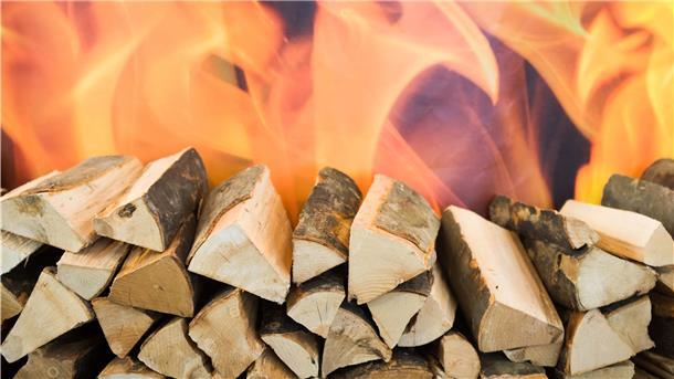 Welche typischen Fehler treten beim Heizen auf? Feuerholz für den Kamin sollte nicht zu groß sein. Als Faustregel kann man sich die sogenannte Kanzlerinnen-Raute merken. Foto: Frank Rumpenhorst/dpa