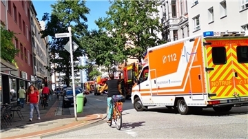 Feuerwehreinsatz in Bremerhaven-Mitte.