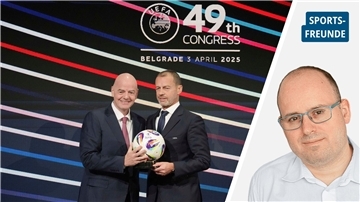 Von links: Fifa-Präsident Gianni Infantino und Uefa-Präsident Aleksander Ceferin in Belgrad.