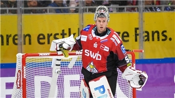 Torwart der Fischtown Pinguins Bremerhaven: Maximilian Franzreb.