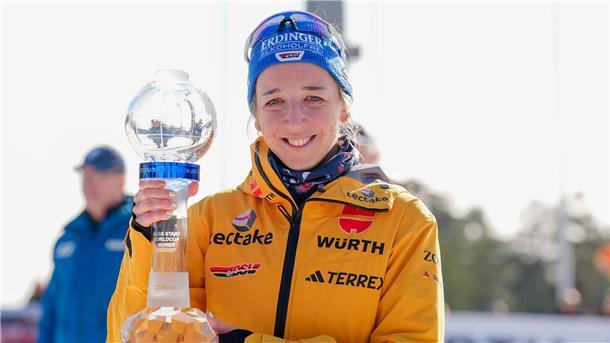 Preuß freut sich auf Thailand-Urlaub: „Ich bin echt durch“ Franziska Preuß gewinnt den Gesamtweltcup.