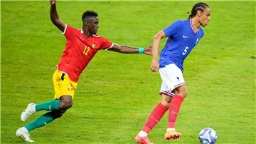 Freiburgs Kiliann Sildillia hat beim olympischen Fußball-Turnier für Frankreich getroffen.