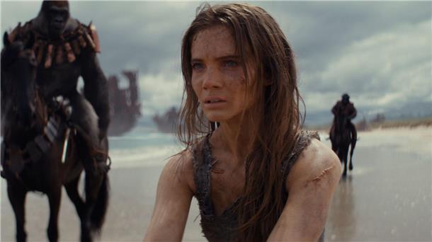 Der neue „Planet der Affen“ - Die Reise geht weiter Freya Allan als Nova in einer Szene des Films „Planet der Affen: New Kingdom“.