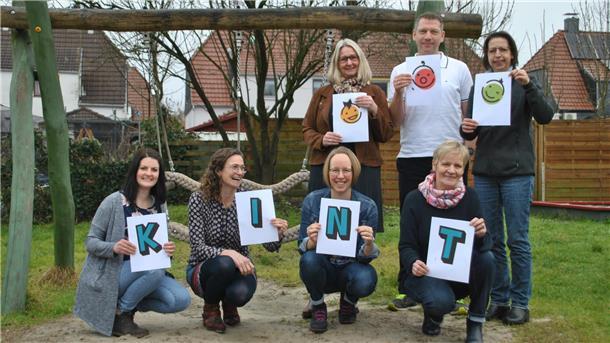 Frischer Start mit neuem Logo: oben (von links) Birgit Möhlmann (Landkreis Wesermarsch), Ralf Bunten (Caritas), Dr. Ilka Spiess (CVJM), unten Doreen Schmidt, Verena Rocker, Jutta Wetjen und Waltraud Ralle-Klein (alle KINT).