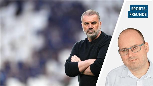 Links: Ange Postecoglou, Trainer der Tottenham Hotspur