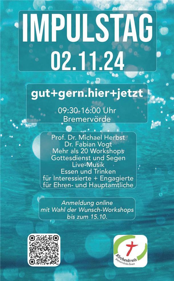 Für den Impulstag des Kirchenkreises, der am 2. November stattfindet, kann man sich jetzt anmelden.
