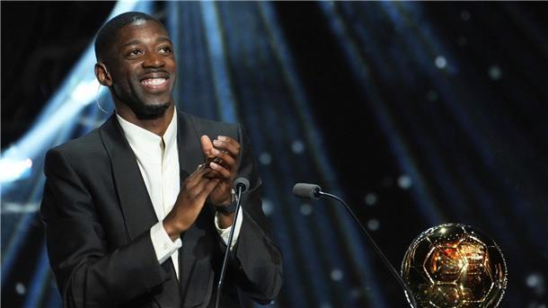 Fußballer Ousmane Dembélé gewann den wichtigen Preis zum ersten Mal.