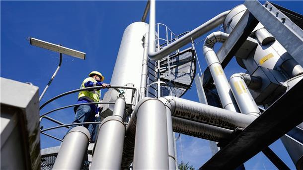 Gasspeicher in Frankenthal. Aktuell sind die deutschen Gasspeicher gut gefüllt.