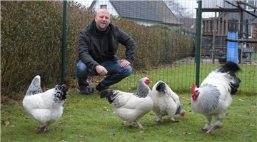 Andreas Wicknig ist Vorsitzender des Rassegeflügelzuchtvereins Hagen und Umgebung von 1968.