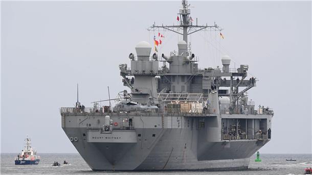 Nato-Manöver Baltops endet in Kiel Geführt wurde das Nato-Ostsee-Manöver vom US-Führungsschiff „Mount Whitney“. (Archivbild)