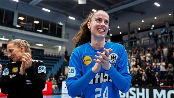 Das Puzzle schließt sich: DHB-Frauen werfen sich für WM ein Gegen Belgien war auf Torfrau Sarah Wachter Verlass.
