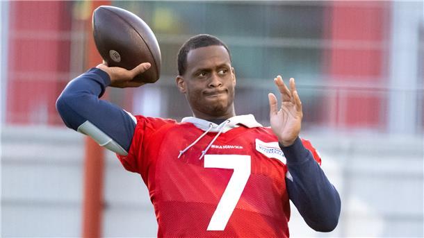 Geno Smith von den Seattle Seahawks beim Training.