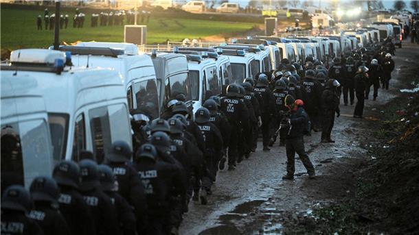 Großes Polizeiaufgebot bei der Demonstration am Samstag
