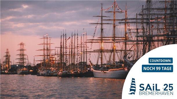 Mehrere große Segelschiffe im Sonnenuntergang 