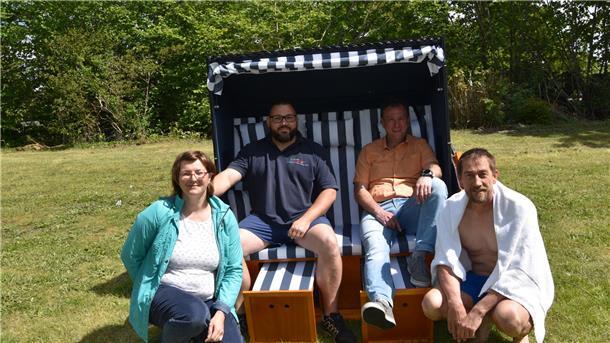Neuer Strandkorb im Lubibad Lunestedt