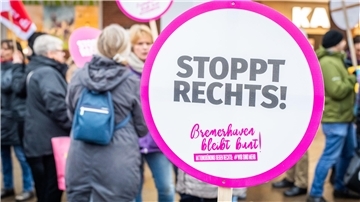 Protest gegen rechts