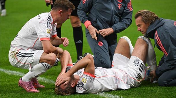 Nach Schrecksekunde: Bayern-Star Kane gibt Entwarnung Harry Kane hat sich beim Bayern-Sieg in Frankfurt offenbar nicht schwerer verletzt.