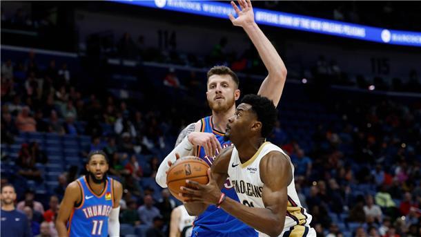 Hartenstein (Mitte) und OKC hatten die Pelicans im Griff.