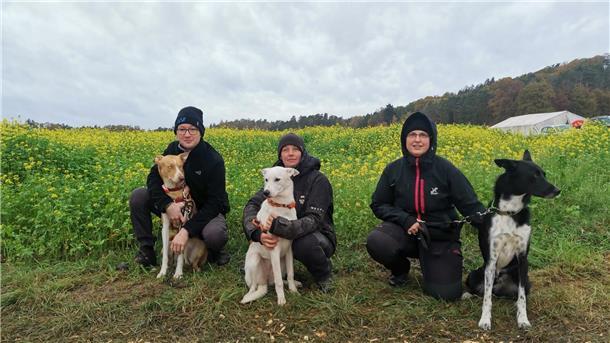 Drei Cuxländer beim Schlittenhunderennen in Bayern erfolgreich Hauke Becker aus Nordholz, Lisa Pannenberg aus Stinstedt und Sandra von Bergen aus Altenbruch