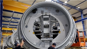 Hertellung einer Nabe für die Turbine einer Windkraftanlage: