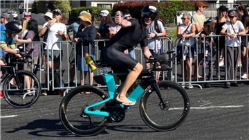 Björn Maywald beim Radfahren
