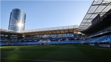 Hier wird gespielt: Blick ins Nationalstadion in Bratislava.