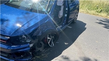 Hoher Sachschaden entstand am Unfallauto. 