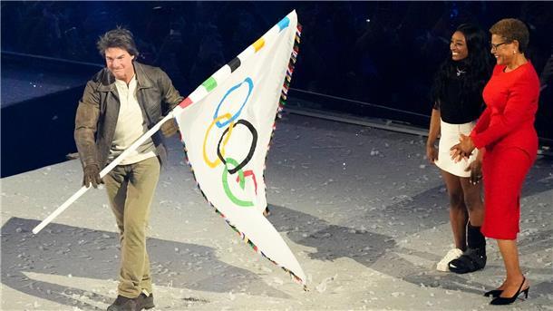 Internationale Pressestimmen zum Ende von Olympia in Paris Hollywoodstar Tom Cruise übernahm die olympische Flagge für Los Angeles 2028.