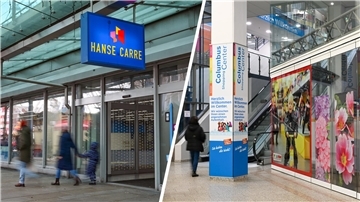 Im Hanse-Carré soll an der Stelle des ehemaligen Saturn-Marktes (links) ein Tedi-Markt entstehen. 