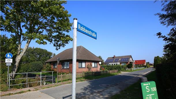 Im Hintergrund: eines von vielen nicht genehmigten Ferienhäusern in der Robbenstraße in Tossens. Das Gebiet ist als reines Wohngebiet ausgeschrieben.