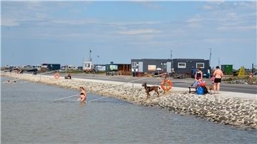 Blick auf den Strand in Sehestedt.
