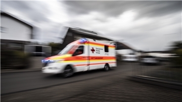 Ein Notarztwagen im Einsatz