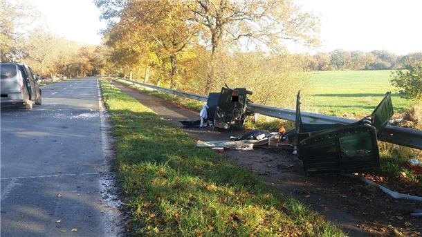 Unfallstelle zwischen Langen und Sievern