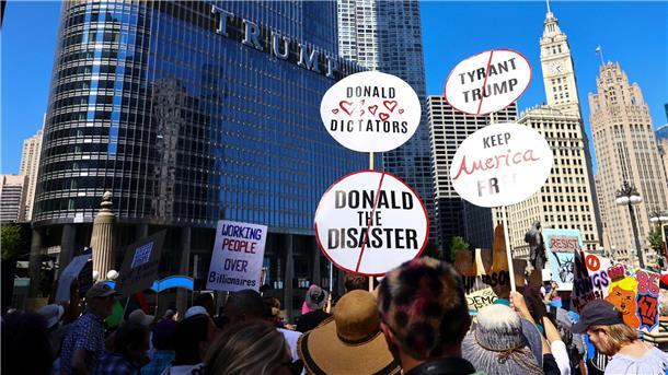 In Chicago gab es jüngst Proteste gegen Trump. (Archivbild)