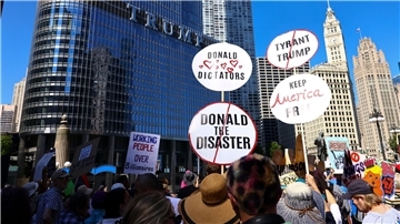 In Chicago gab es jüngst Proteste gegen Trump. (Archivbild)