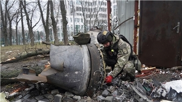 In der Großstadt Charkiw wurden schwere russische Raketenangriffe gemeldet.