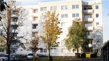In einer Plattenbausiedlung in Greifswald haben Polizeibeamte iin einer Wohnung eine zerstückelte Leiche gefunden.