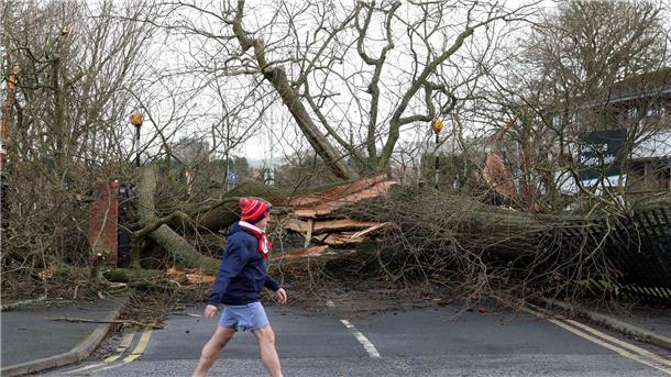 „Historisch“: Sturm Éowyn wütet in Irland und Großbritannien In Irland und Teilen Großbritanniens stand das öffentliche Leben zeitweise still.